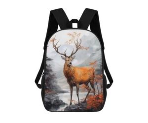 sinyumoney Mochila Escolar Infantil Impresa En 3D Deer Animal Art Mochila Mochilas Deportivas Para Niños Y Niñas Mochila De Moda 17inch