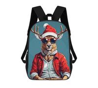 sinyumoney Mochila Escolar Infantil Impresa En 3D Deer Christmas Mochilas De Viaje De Alta Capacidad Para Niños Mochilas De Libros De Moda Mochila Escolar Infantil 17inch
