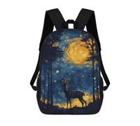 sinyumoney Mochila Escolar Infantil Impresa En 3D Deer in The Night Sky Painting Mochila Escolar Infantil Mochilas De Viaje Mochilas De Moda Mochilas De Gran Capacidad 17inch