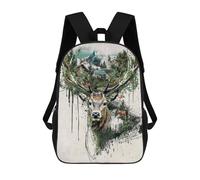 sinyumoney Mochila Escolar Infantil Impresa En 3D Deer in The Wildscape Para Niños Mochilas De Viaje De Alta Capacidad Bolsas Para Libros Mochila Escolar Infantil Mochila 17inch