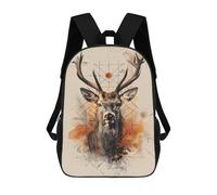 sinyumoney Mochila Escolar Infantil Impresa En 3D Deer Watercolor Mochila Mochilas Deportivas Para Niños Y Niñas Mochila De Moda 17inch