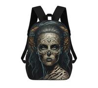sinyumoney Mochila Escolar Infantil Impresa En 3D Dia De Muertos Woman Para Niños, Mochila De Viaje De Alta Capacidad, Mochila Informal Para Niños 17inch