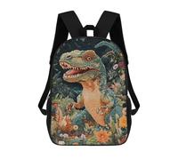 sinyumoney Mochila Escolar Infantil Impresa En 3D Dinosaur in Bloom Mochilas Para Libros Mochilas De Viaje Informales Mochila De Gran Capacidad Para Niños 17inch