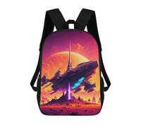 sinyumoney Mochila Escolar Infantil Impresa En 3D Distant Future Spaceship Mochila Escolar Infantil Mochilas De Viaje Mochilas De Moda Mochilas De Gran Capacidad 17inch