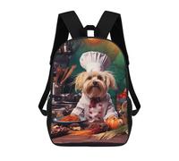 sinyumoney Mochila Escolar Infantil Impresa En 3D Dog Chef Funny Para Niños, Mochila De Viaje De Alta Capacidad, Mochila Informal Para Niños 17inch