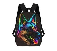 sinyumoney Mochila Escolar Infantil Impresa En 3D Dog Neon Animal Para Niños, Mochila De Viaje De Alta Capacidad, Mochila Informal Para Niños 17inch