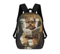 sinyumoney Mochila Escolar Infantil Impresa En 3D Dog Reading Newspaper on Toilet-72 17inch Para Niños, Mochila De Viaje De Alta Capacidad, Mochila Escolar De Moda Para Niños