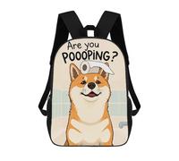 sinyumoney Mochila Escolar Infantil Impresa En 3D Dog with Toilet Paper Mochila Escolar Infantil Mochilas De Viaje Mochilas De Moda Mochilas De Gran Capacidad 17inch