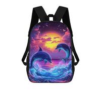 sinyumoney Mochila Escolar Infantil Impresa En 3D Dolphin Sunset Mochila Escolar Infantil Mochilas De Viaje Mochilas De Moda Mochilas De Gran Capacidad 17inch