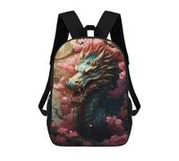 sinyumoney Mochila Escolar Infantil Impresa En 3D Dragon Amidst Cherry Blossoms Mochila Mochilas Deportivas Para Niños Y Niñas Mochila De Moda 17inch