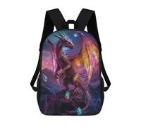 sinyumoney Mochila Escolar Infantil Impresa En 3D Dragon Around The Crystal Mochila Mochilas Deportivas Para Niños Y Niñas Mochila De Moda 17inch