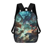 sinyumoney Mochila Escolar Infantil Impresa En 3D Dragon Battle Royale Mochila De Viaje De Alta Capacidad Para Libros Mochilas De Moda Para Niños Mochila Escolar Informal 17inch