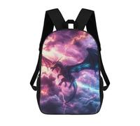 sinyumoney Mochila Escolar Infantil Impresa En 3D Dragon in Stormy Sky -1 17inch Para Niños, Mochila De Viaje De Alta Capacidad, Mochila Escolar De Moda Para Niños