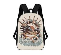 sinyumoney Mochila Escolar Infantil Impresa En 3D Dragon Sushi Ramen Mochila Mochilas Deportivas Para Niños Y Niñas Mochila De Moda 17inch