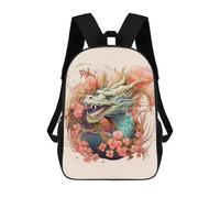sinyumoney Mochila Escolar Infantil Impresa En 3D Dragon with Cherry Blossoms Mochila Mochilas Deportivas Para Niños Y Niñas Mochila De Moda 17inch