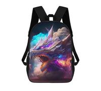 sinyumoney Mochila Escolar Infantil Impresa En 3D Dragon's Fiery Roar -2 Mochilas Para Libros Mochilas De Viaje Informales Mochila De Gran Capacidad Para Niños 17inch