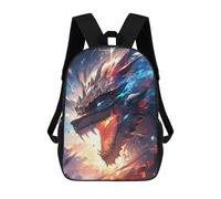 sinyumoney Mochila Escolar Infantil Impresa En 3D Dragon's Fiery Roar Mochilas Para Libros Mochilas De Viaje Informales Mochila De Gran Capacidad Para Niños 17inch