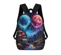 sinyumoney Mochila Escolar Infantil Impresa En 3D Dreamy Forest with Icy Moons Mochilas De Moda Informales Mochilas Infantiles Mochila Informal Para Exteriores Bolsas De Viaje Bonitas 17inch