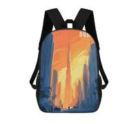 sinyumoney Mochila Escolar Infantil Impresa En 3D Dubai Skyline Illustration Para Niños Mochilas De Viaje De Alta Capacidad Bolsas Para Libros Mochila Escolar Infantil Mochila 17inch