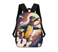 sinyumoney Mochila Escolar Infantil Impresa En 3D Duck in Space Adventure -1 Mochila Mochilas Deportivas Para Niños Y Niñas Mochila De Moda 17inch