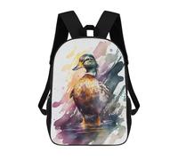 sinyumoney Mochila Escolar Infantil Impresa En 3D Duck Watercolor Mochila Mochilas Deportivas Para Niños Y Niñas Mochila De Moda 17inch