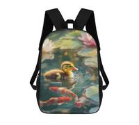 sinyumoney Mochila Escolar Infantil Impresa En 3D Duckling in A Pond Mochilas Para Libros Mochilas Escolares De Viaje De Alta Capacidad Para Niños/estudiantes/adultos 17inch