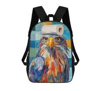 sinyumoney Mochila Escolar Infantil Impresa En 3D Eagle with Toilet Paper Hat Mochilas Para Libros Mochilas De Viaje Informales Mochila De Gran Capacidad Para Niños 17inch
