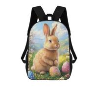 sinyumoney Mochila Escolar Infantil Impresa En 3D Easter Bunny with Eggs-2 17inch Para Niños, Mochila De Viaje De Alta Capacidad, Mochila Escolar De Moda Para Niños