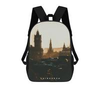 sinyumoney Mochila Escolar Infantil Impresa En 3D Edinburgh Mochila De Viaje De Alta Capacidad Para Libros Mochilas De Moda Para Niños Mochila Escolar Informal 17inch