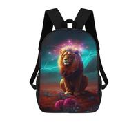sinyumoney Mochila Escolar Infantil Impresa En 3D Electric Lion in Fantasy Land Mochilas Para Libros Mochilas De Viaje Informales Mochila De Gran Capacidad Para Niños 17inch