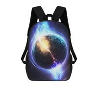 sinyumoney Mochila Escolar Infantil Impresa En 3D Electricity And Fire Globe Artwork Mochilas De Moda Informales Mochilas Infantiles Mochila Informal Para Exteriores Bolsas De Viaje Bonitas 17inch