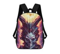 sinyumoney Mochila Escolar Infantil Impresa En 3D Electricity-Infused Helmet Artwork Mochilas Para Libros Mochilas Escolares De Viaje De Alta Capacidad Para Niños/estudiantes/adultos 17inch