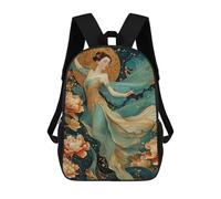 sinyumoney Mochila Escolar Infantil Impresa En 3D Elegant Woman in Flowing Dress Mochilas De Moda Informales Mochilas Infantiles Mochila Informal Para Exteriores Bolsas De Viaje Bonitas 17inch
