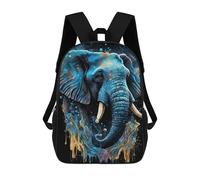 sinyumoney Mochila Escolar Infantil Impresa En 3D Elephant Para Niños, Mochila De Viaje De Alta Capacidad, Mochila Informal Para Niños 17inch