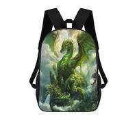 sinyumoney Mochila Escolar Infantil Impresa En 3D Emerald Dragon Sovereign Mochila Escolar Infantil Mochilas De Viaje Mochilas De Moda Mochilas De Gran Capacidad 17inch