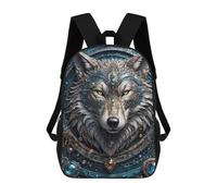 sinyumoney Mochila Escolar Infantil Impresa En 3D Emerald King Wolf 17inch Para Niños, Mochila De Viaje De Alta Capacidad, Mochila Escolar De Moda Para Niños