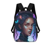 sinyumoney Mochila Escolar Infantil Impresa En 3D Enchanted Butterfly Portrait -2 Mochila Mochilas Deportivas Para Niños Y Niñas Mochila De Moda 17inch
