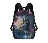 sinyumoney Mochila Escolar Infantil Impresa En 3D Enchanted Castle in The Mist Mochilas De Moda Informales Mochilas Infantiles Mochila Informal Para Exteriores Bolsas De Viaje Bonitas 17inch