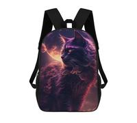 sinyumoney Mochila Escolar Infantil Impresa En 3D Enchanted Celestial Feline Mochilas De Moda Informales Mochilas Infantiles Mochila Informal Para Exteriores Bolsas De Viaje Bonitas 17inch