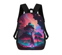 sinyumoney Mochila Escolar Infantil Impresa En 3D Enchanted Cosmic Forest Mochila Mochilas Deportivas Para Niños Y Niñas Mochila De Moda 17inch