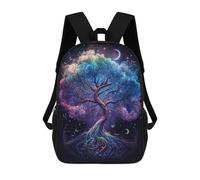 sinyumoney Mochila Escolar Infantil Impresa En 3D Enchanted Cosmic Tree Art Print 17inch Para Niños, Mochila De Viaje De Alta Capacidad, Mochila Escolar De Moda Para Niños
