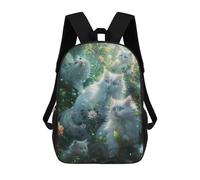 sinyumoney Mochila Escolar Infantil Impresa En 3D Enchanted Forest Cats-1 17inch Para Niños, Mochila De Viaje De Alta Capacidad, Mochila Escolar De Moda Para Niños