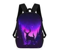sinyumoney Mochila Escolar Infantil Impresa En 3D Enchanted Forest Night Mochila Mochilas Deportivas Para Niños Y Niñas Mochila De Moda 17inch