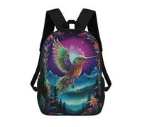 sinyumoney Mochila Escolar Infantil Impresa En 3D Enchanted Hummingbird Flight Mochilas De Viaje De Alta Capacidad Para Niños Mochilas De Libros De Moda Mochila Escolar Infantil 17inch
