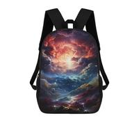 sinyumoney Mochila Escolar Infantil Impresa En 3D Enchanted Sky with Lightning 17inch Para Niños, Mochila De Viaje De Alta Capacidad, Mochila Escolar De Moda Para Niños