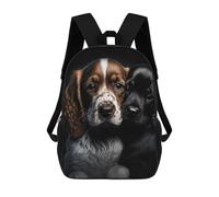 sinyumoney Mochila Escolar Infantil Impresa En 3D English Cocker Spaniel Duo Mochila De Viaje De Alta Capacidad Para Libros Mochilas De Moda Para Niños Mochila Escolar Informal 17inch