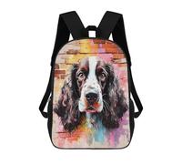 sinyumoney Mochila Escolar Infantil Impresa En 3D English Springer Spaniel Mochila Mochilas Deportivas Para Niños Y Niñas Mochila De Moda 17inch