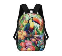 sinyumoney Mochila Escolar Infantil Impresa En 3D Exotic Jungle Wall Art Mochila Escolar Infantil Mochilas De Viaje Mochilas De Moda Mochilas De Gran Capacidad 17inch