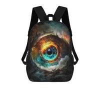 sinyumoney Mochila Escolar Infantil Impresa En 3D Eye of The Cosmos Para Niños, Mochila De Viaje De Alta Capacidad, Mochila Informal Para Niños 17inch