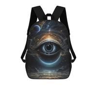 sinyumoney Mochila Escolar Infantil Impresa En 3D Eye of The Universe Mochila Mochilas Deportivas Para Niños Y Niñas Mochila De Moda 17inch